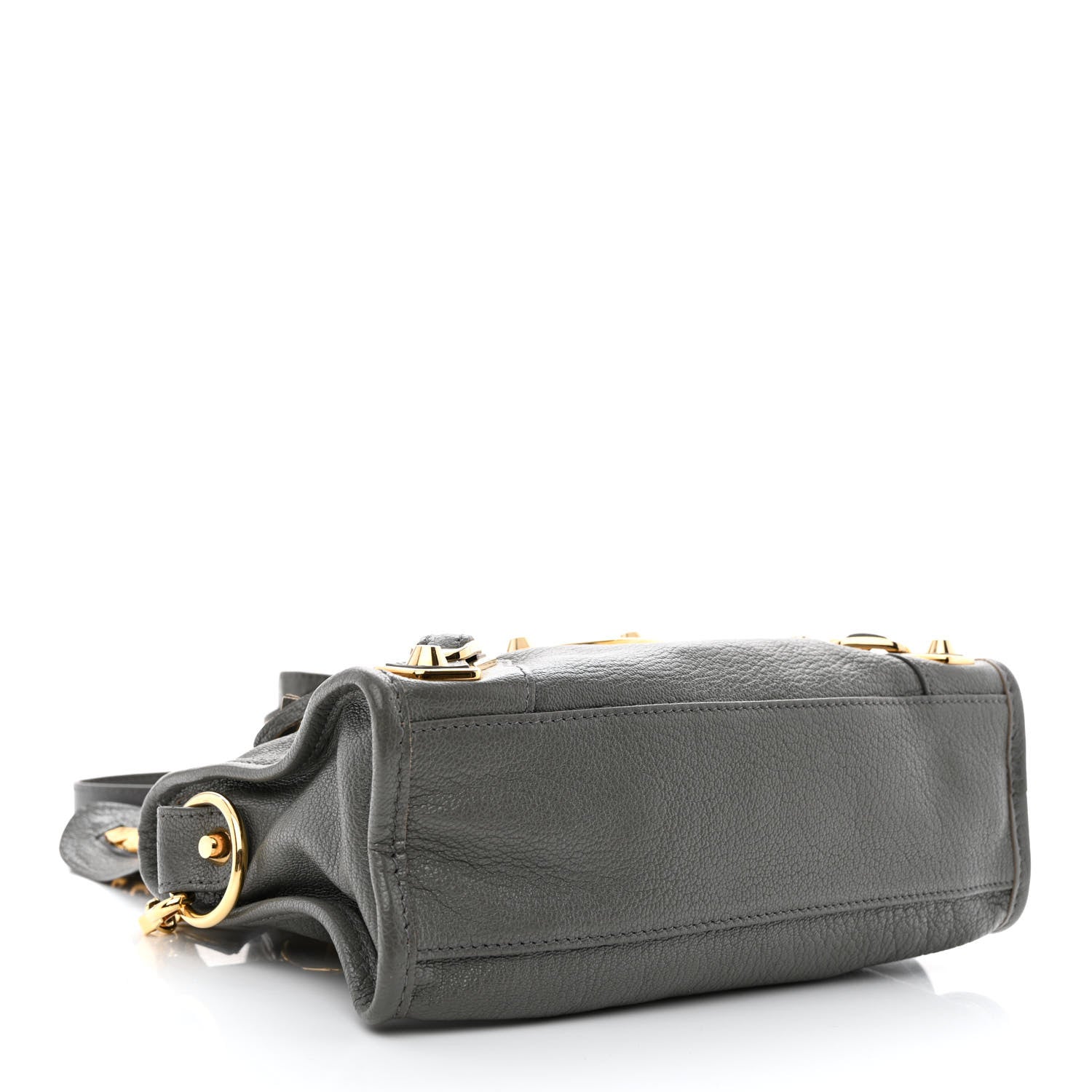 Balenciaga Chevre Gold Metallic Edge Hardware Mini City Gris Acier 4 of 9