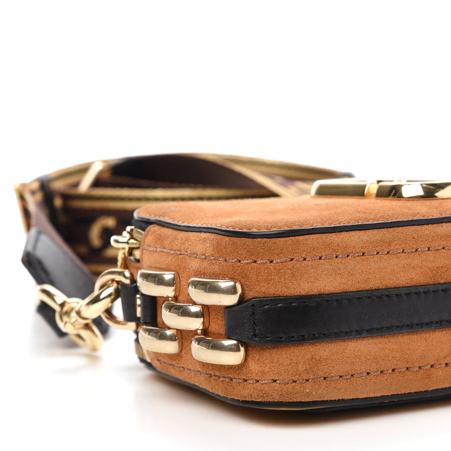 Suede Small Snapshot Camera Bag Mustard