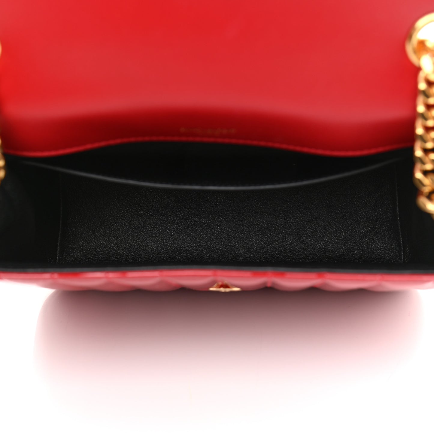 Patent Matelasse Monogram Large Vicky Chain Bag Rouge Eros