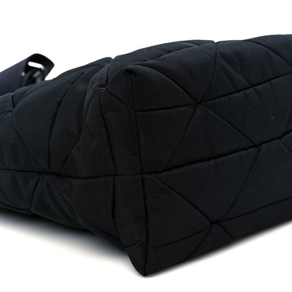Prada Re-Nylon Nappa Triangle Quilted Padded Double Handled Zip Pocket Tote Black 12 of 13