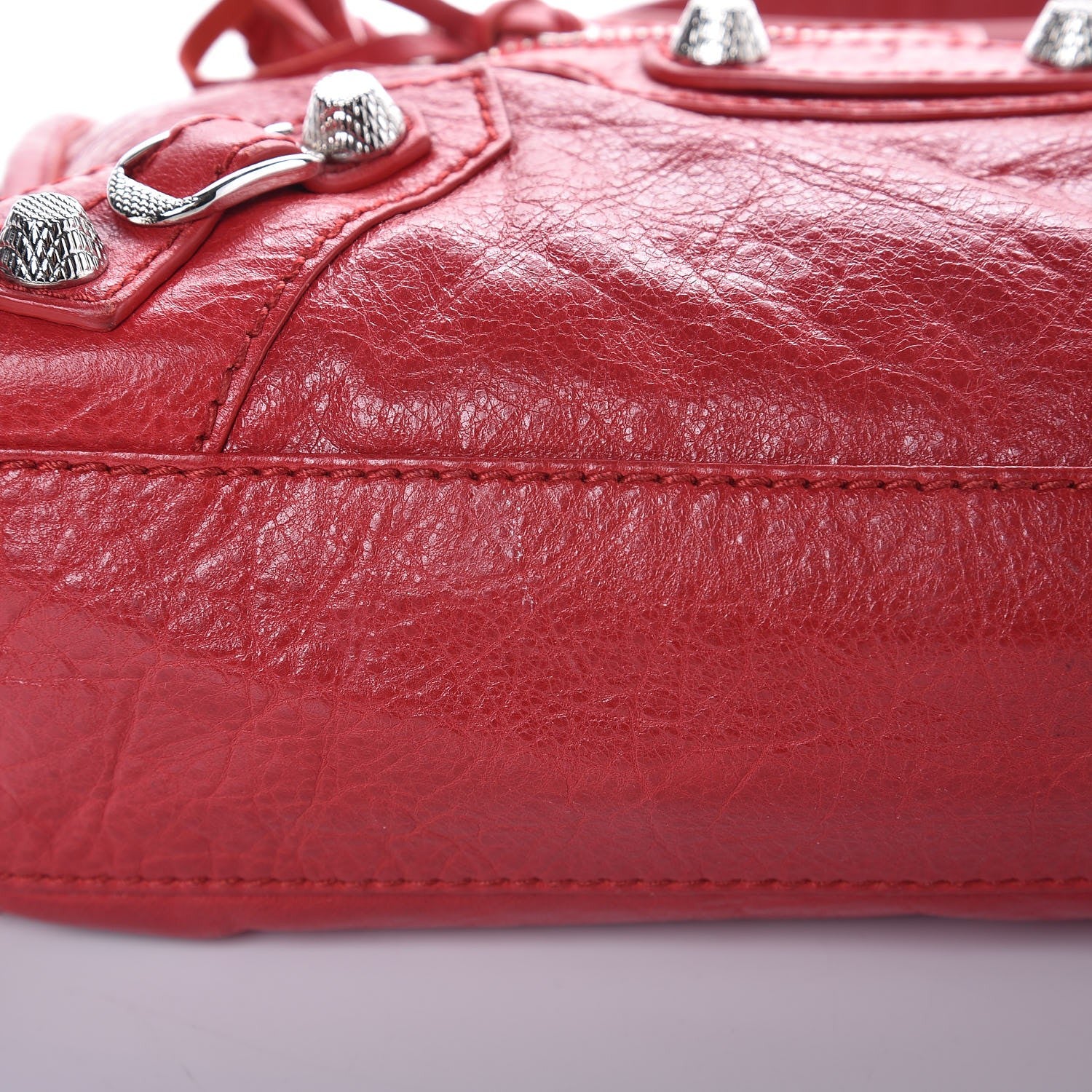 Balenciaga Agneau Giant 12 Silver Hardware Mini City Rouge Cardinal 10 of 11