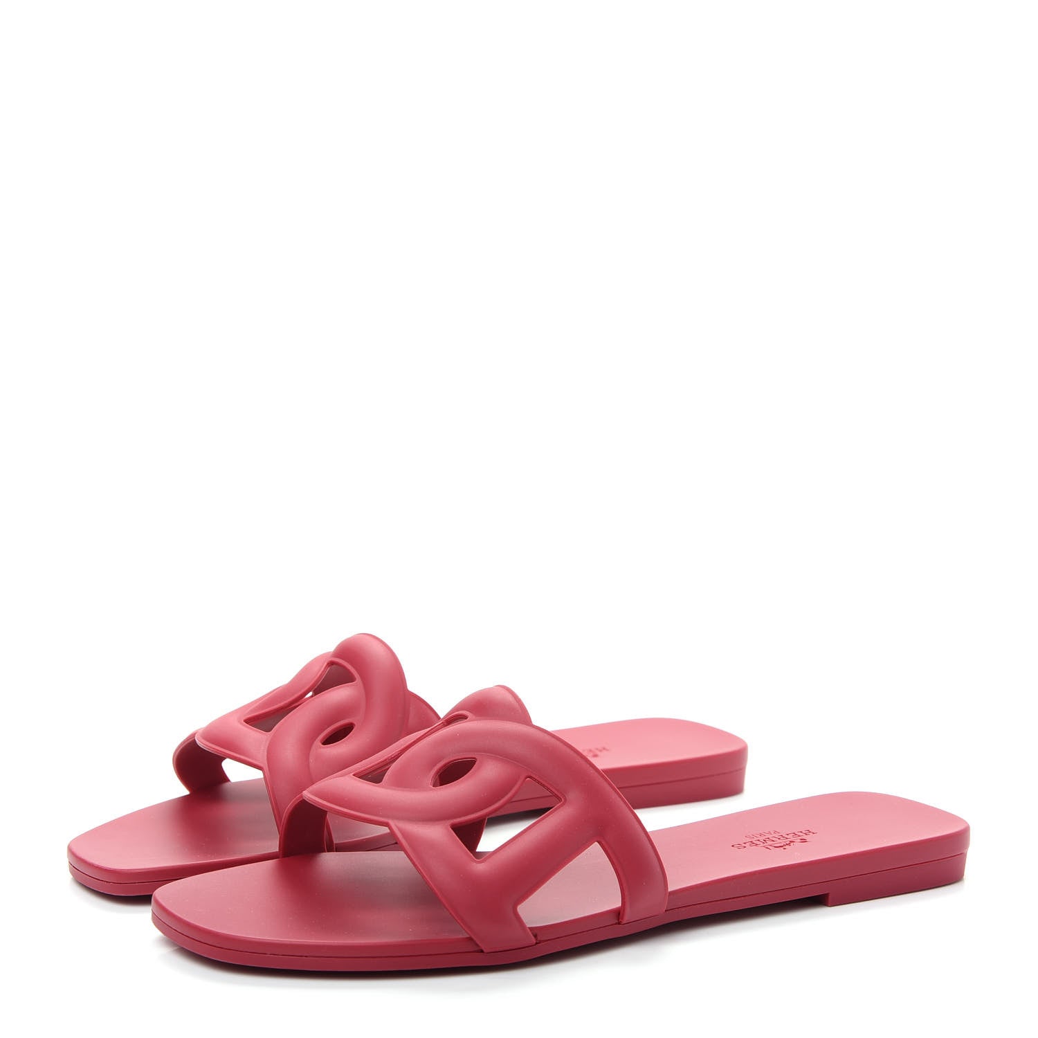 Hermes Rubber Aloha Sandals 38 Rose Baie 3 of 11