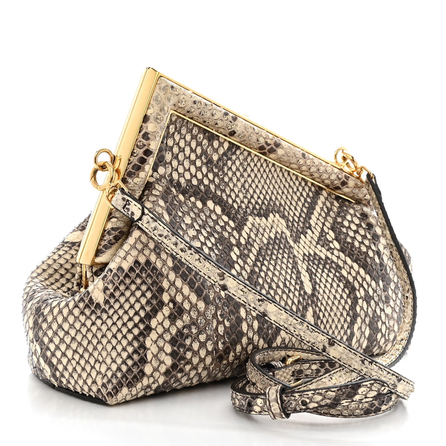 Fendi Snakeskin Small Fendi First Daisy Roccia 3 of 10