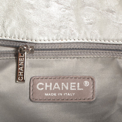 Chanel Metallic Perforated Lambskin Hollywood Hobo Silver 6 of 7