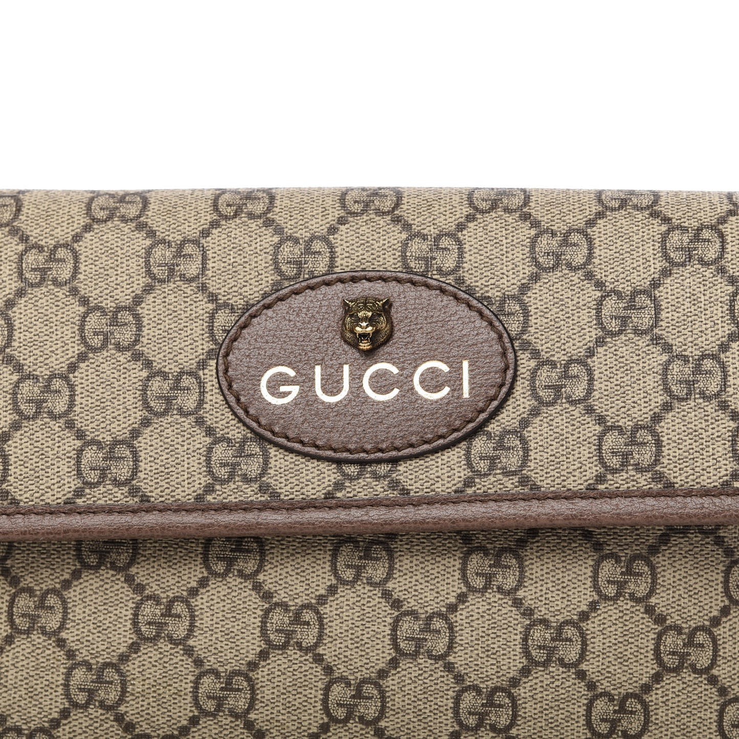 GG Supreme Monogram Neo Vintage Web Belt Bag Brown