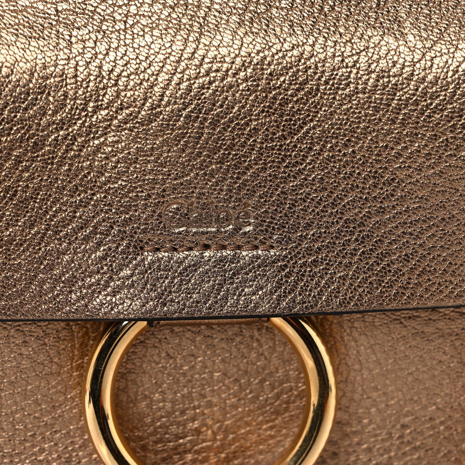 Chloe Metallic Calfskin Mini Faye Bracelet Bag Gold 10 of 12