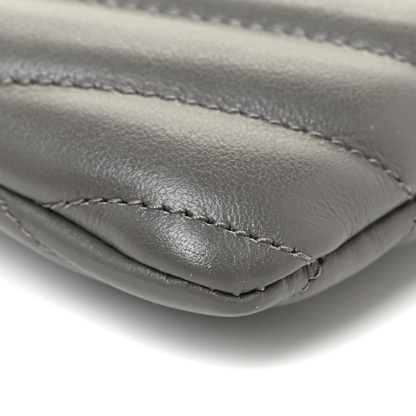 Calfskin Matelasse Chevron Monogram A5 Wristlet Earth