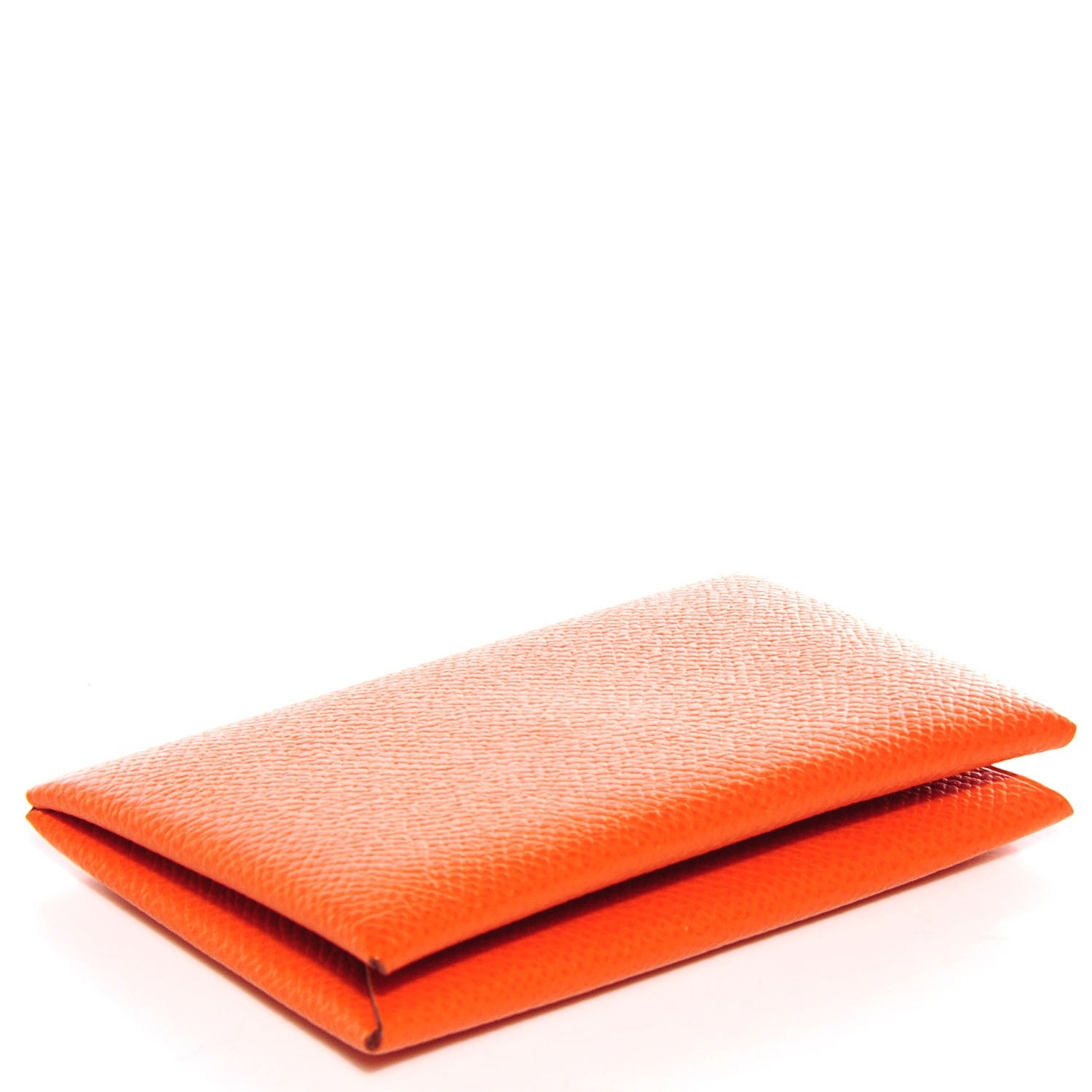 Hermes Epsom Calvi Card Case Orange 4 of 8