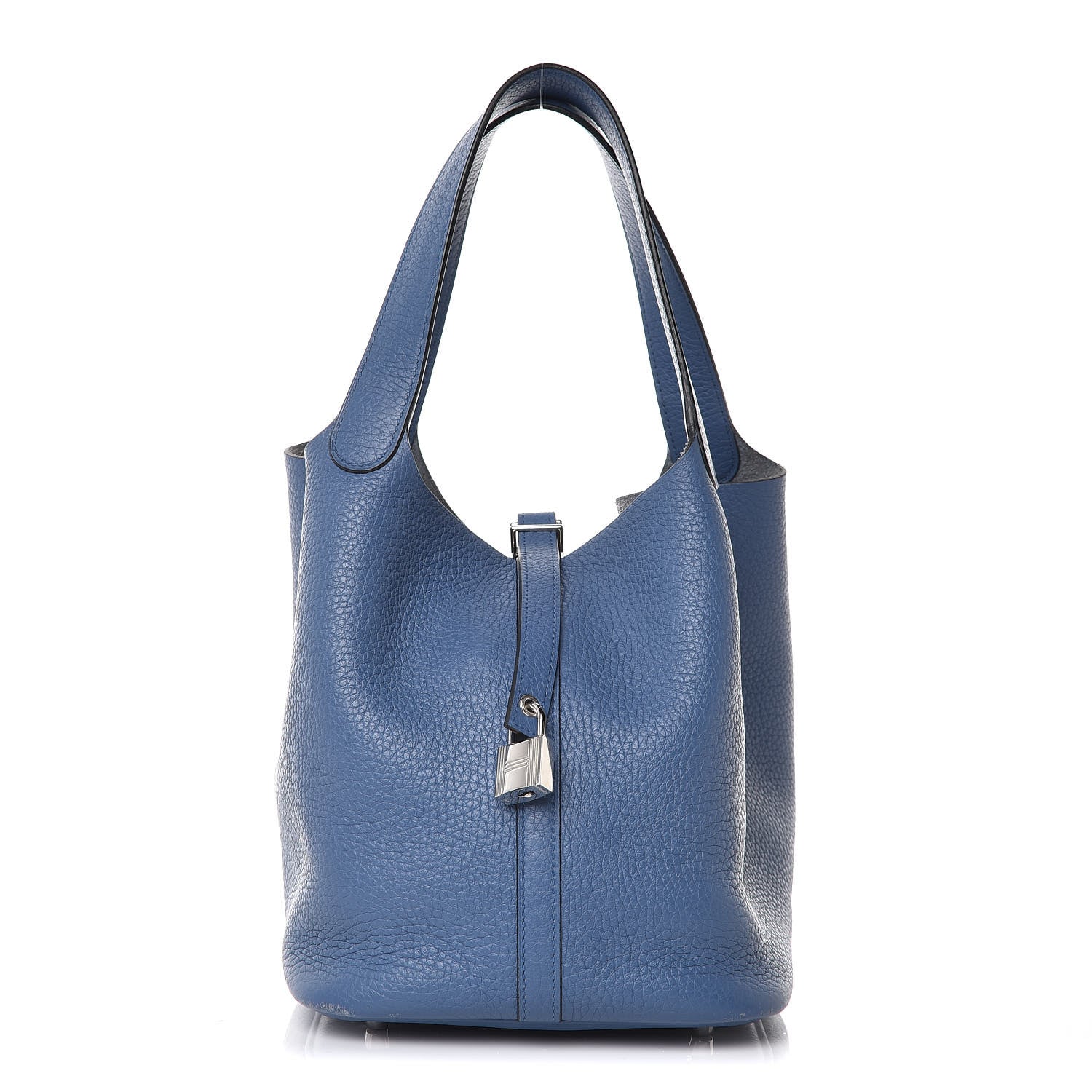 Hermes Taurillon Clemence Picotin Lock 22 MM Bleu Agate 1 of 12