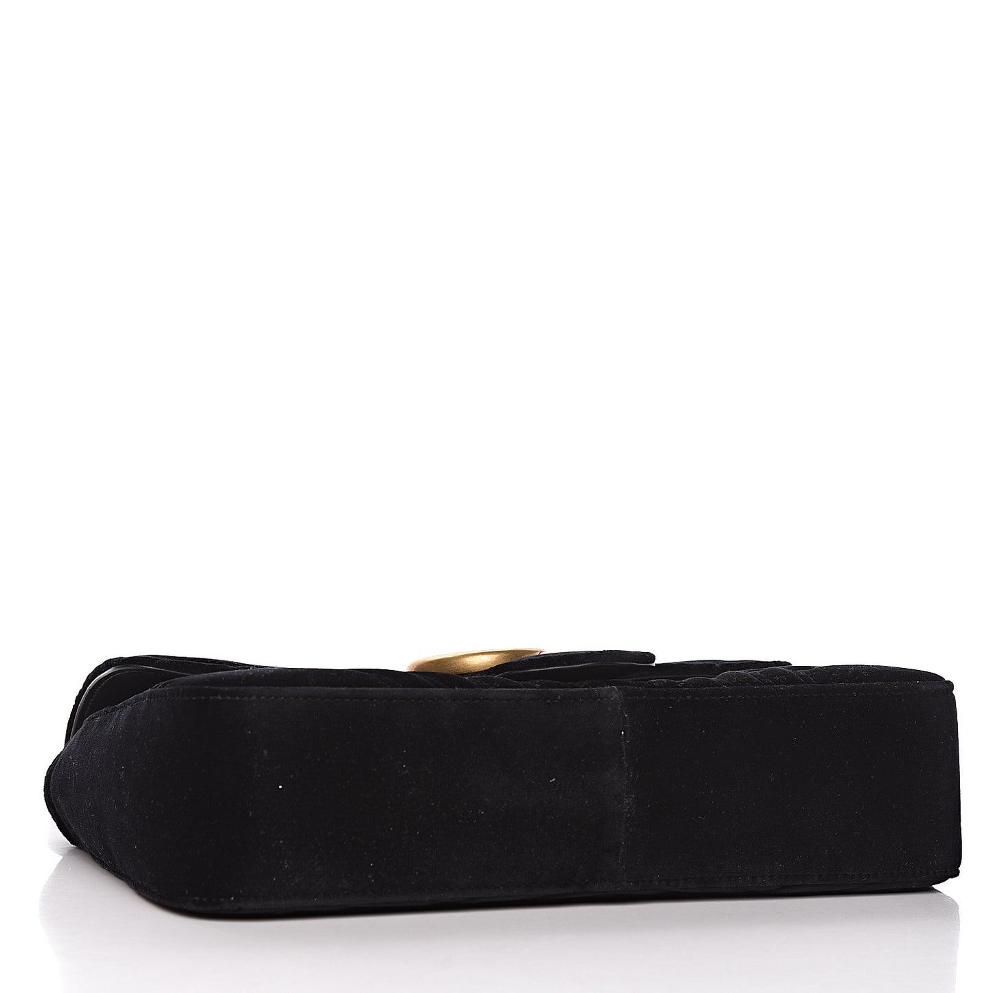 Velvet Matelasse Medium GG Marmont Shoulder Bag Black