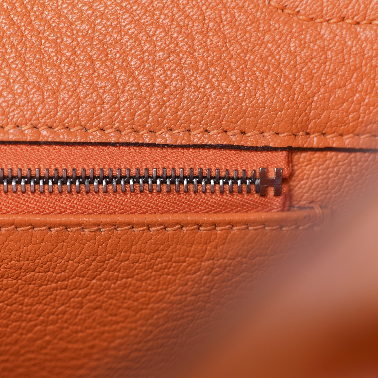 Hermes Ostrich Birkin 35 Orange 27 of 41