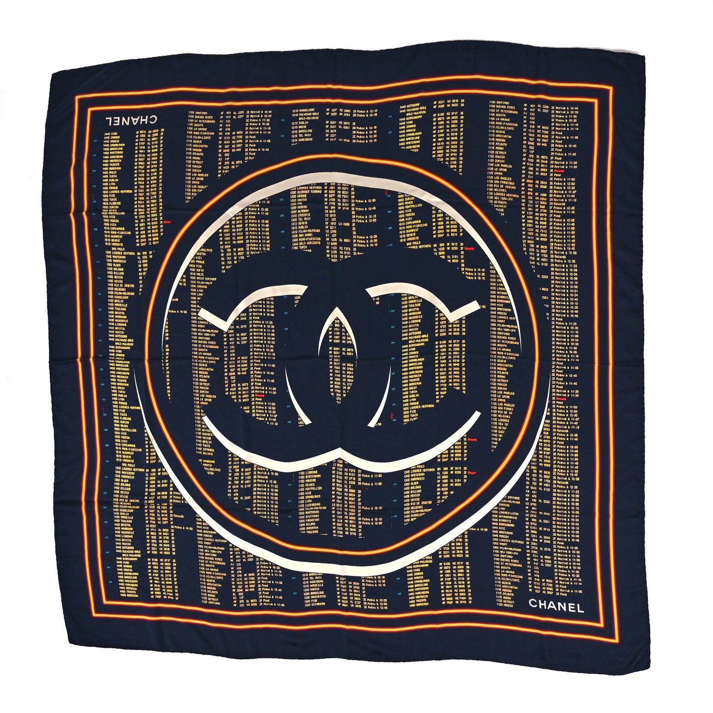 Silk CC Logo Square Scarf Multicolor