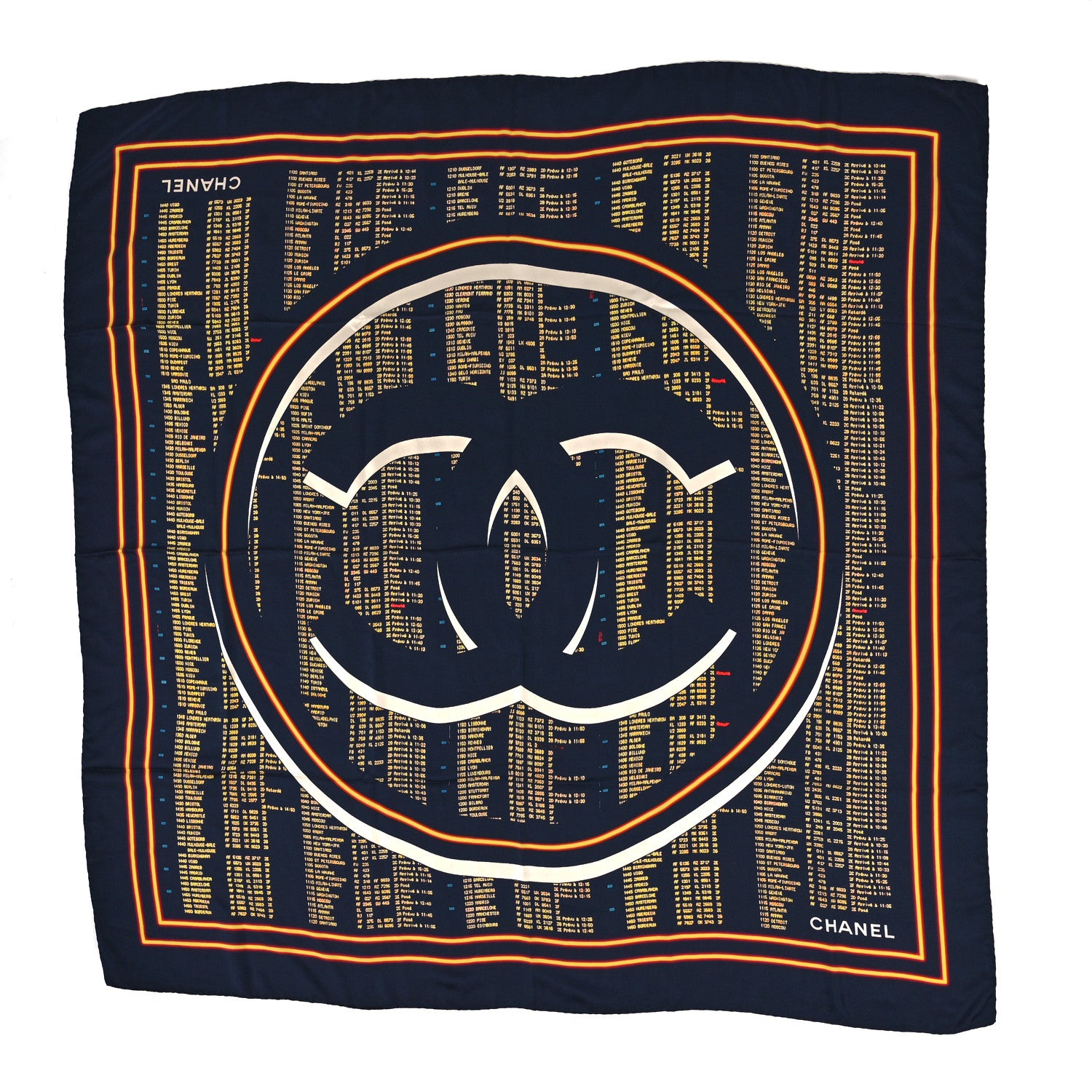 Chanel Silk CC Logo Square Scarf Multicolor 1 of 3