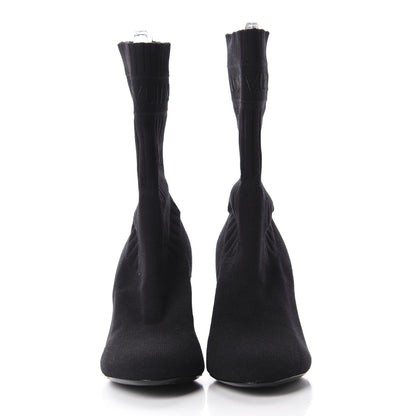Louis Vuitton Monogram Stretch Fabric Silhouette Ankle Boots 38 Black 2 of 8