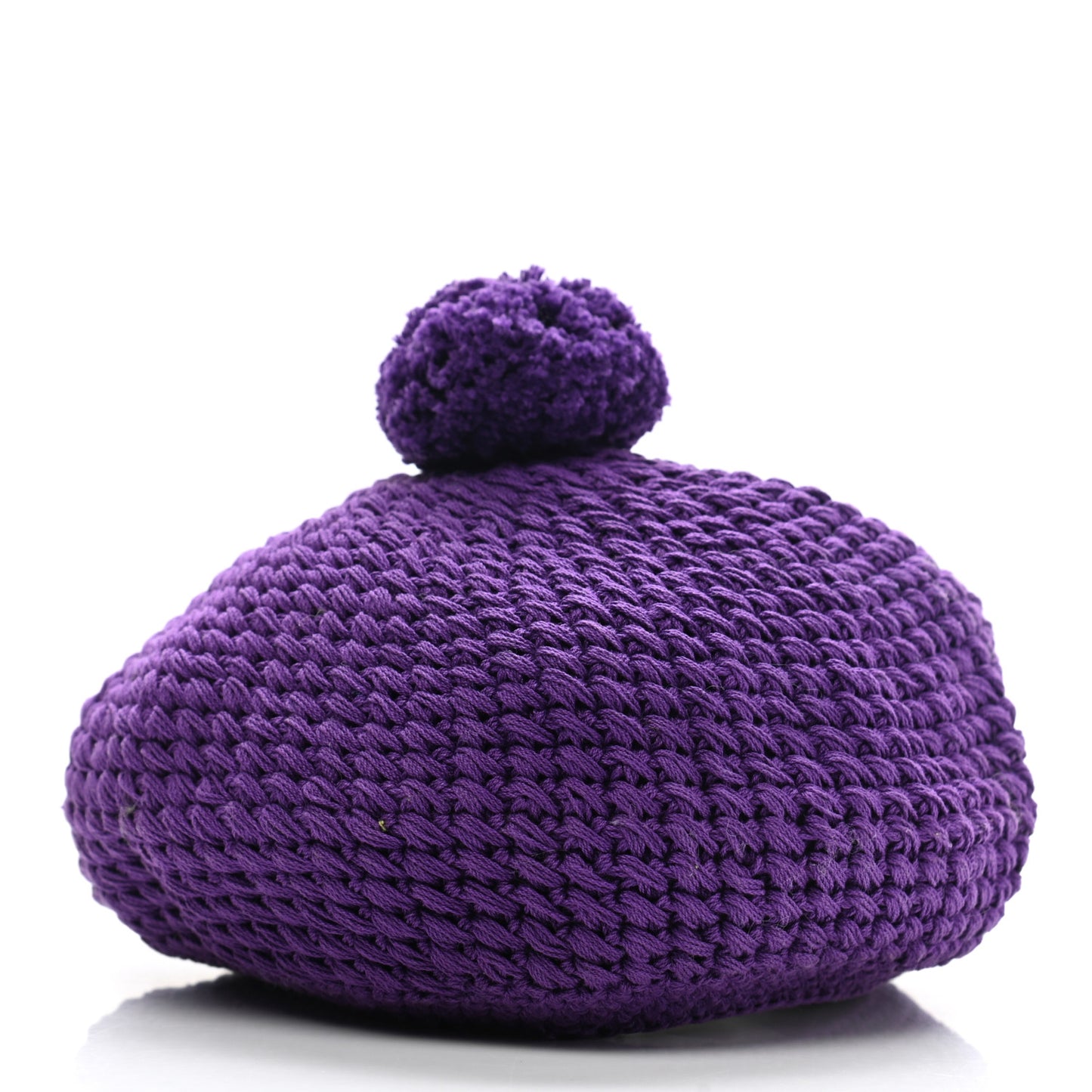 Cotton Clodette Tricot Knit Beret Hat M Purple