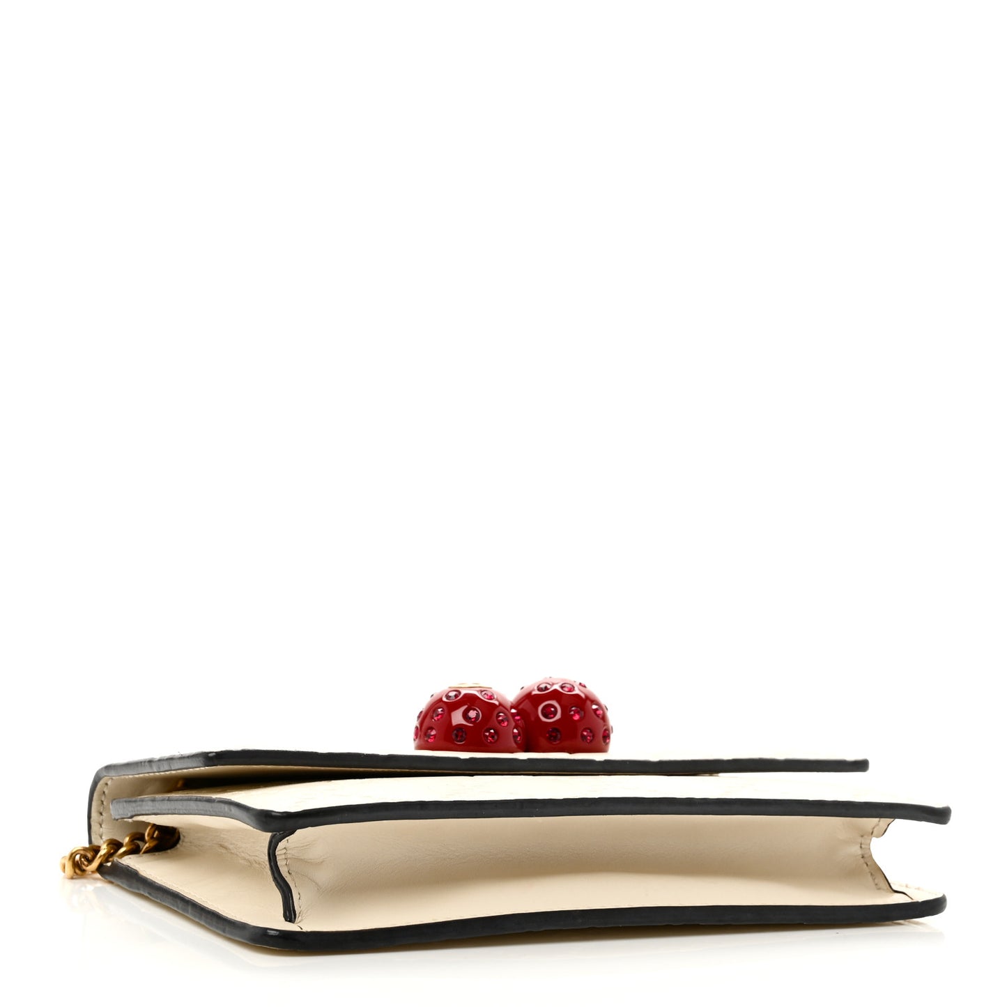Guccissima Mini Cherry Chain Bag White