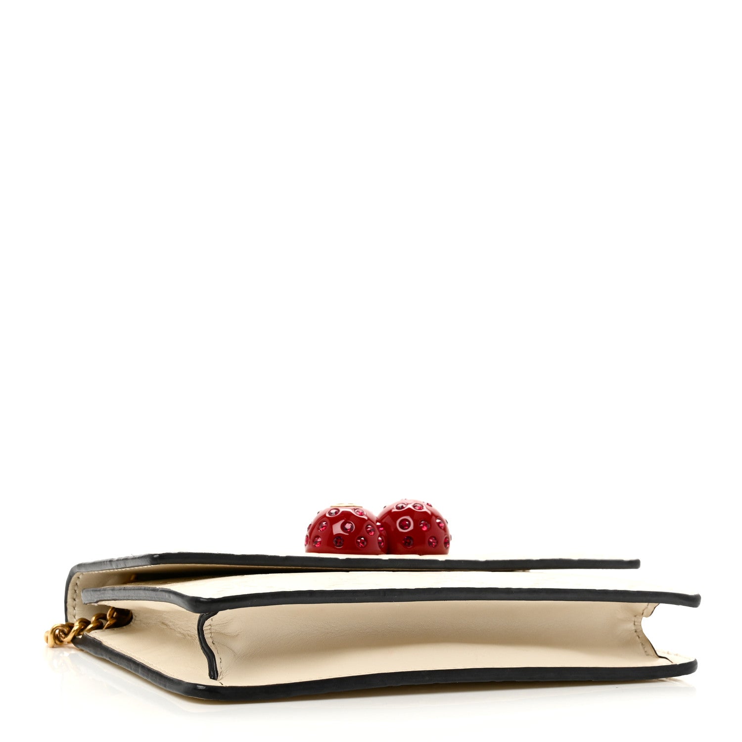 Gucci Guccissima Mini Cherry Chain Bag White 4 of 9