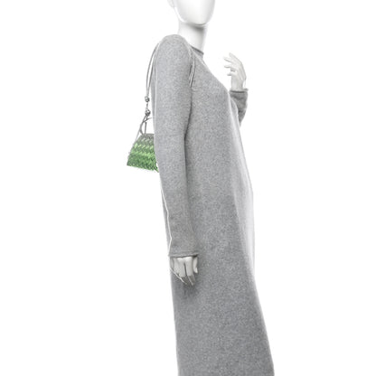 Bottega Veneta Metallic Nappa Intrecciato Concert Pouch Silver Fresh Mint 2 of 10
