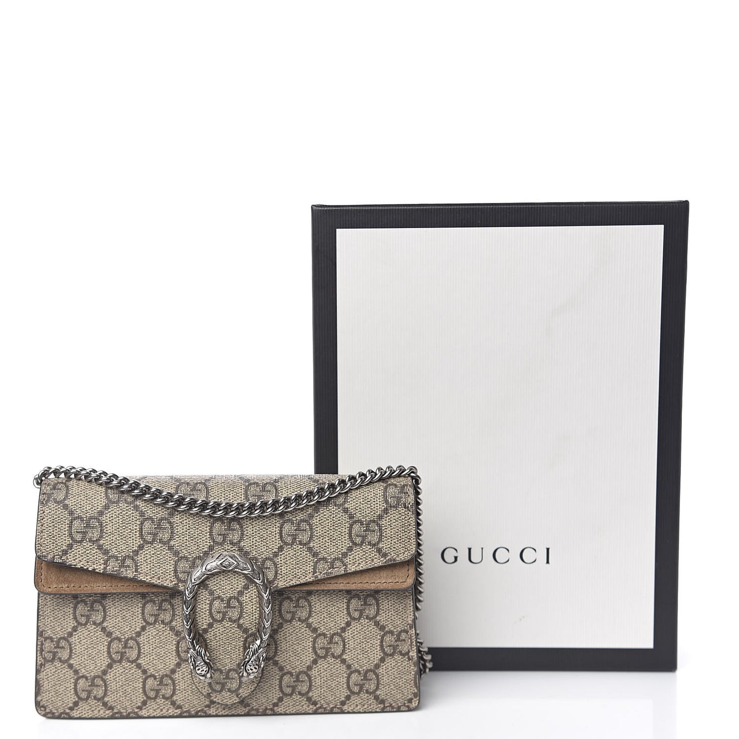 GG Supreme Monogram Super Mini Dionysus Shoulder Bag Taupe