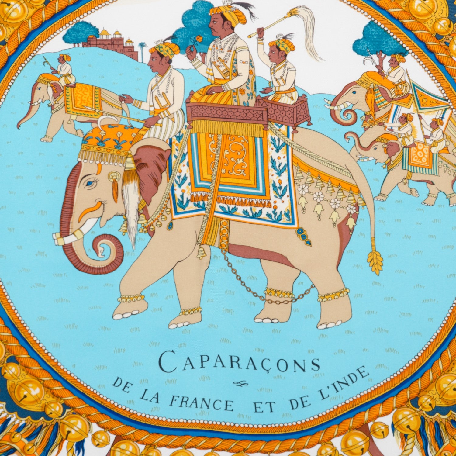 Hermes Silk Caparacons De La France Et De L'Inde Scarf 90 1 of 7