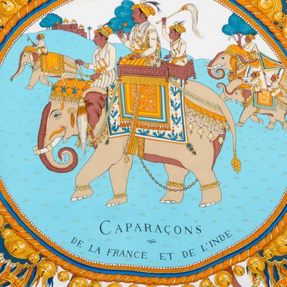 Hermes Silk Caparacons De La France Et De L'Inde Scarf 90 1 of 7
