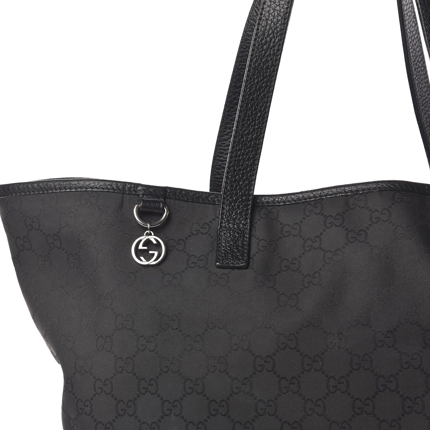 Gucci Nylon Monogram Large Tote Black 10 of 11