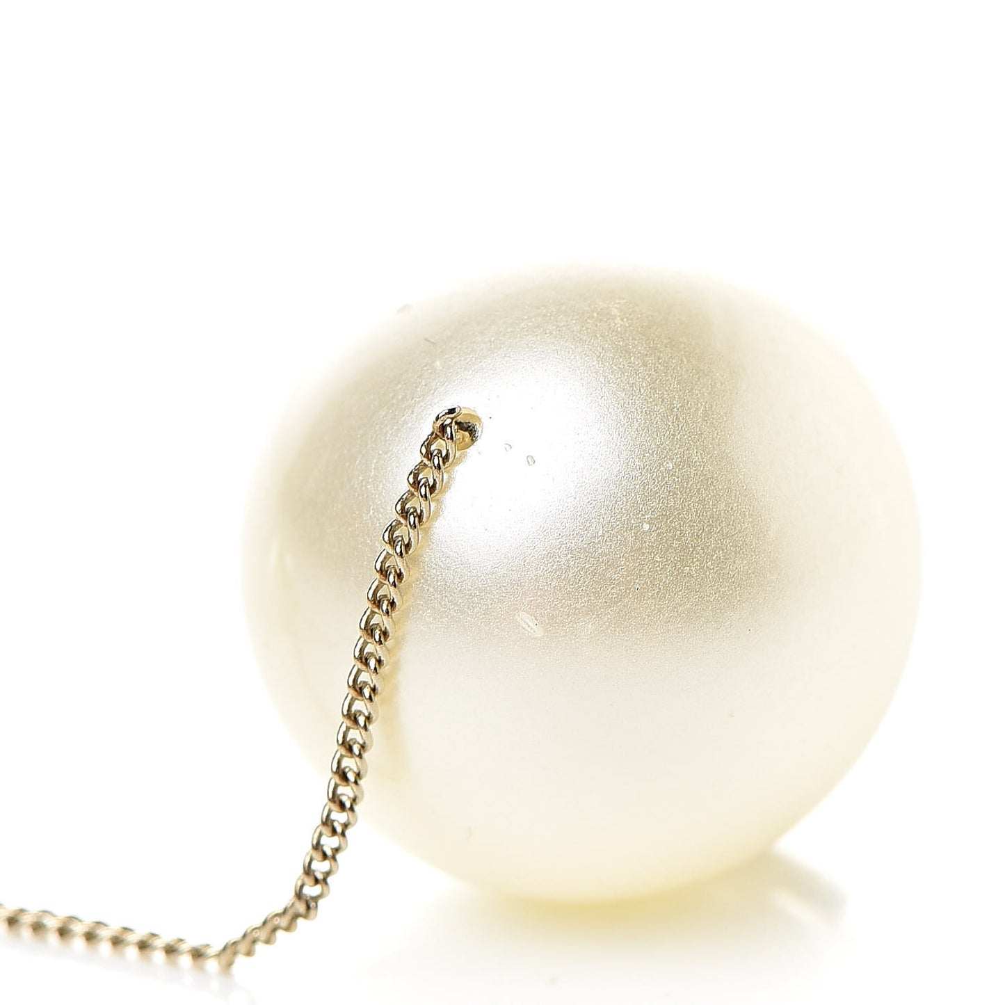 Pearl CC Drop Earrings Gold