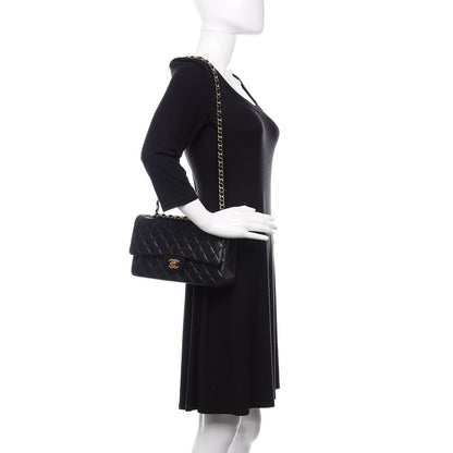 Chanel Lambskin Quilted Medium Double Flap Black 2 of 11