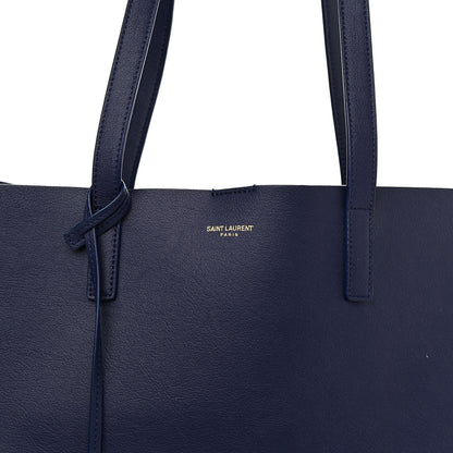Saint Laurent Calfskin Large Shopping Tote Navy 9 of 11