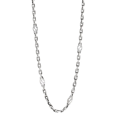 Gucci Sterling Silver Interlocking GG Chain Necklace 1 of 6