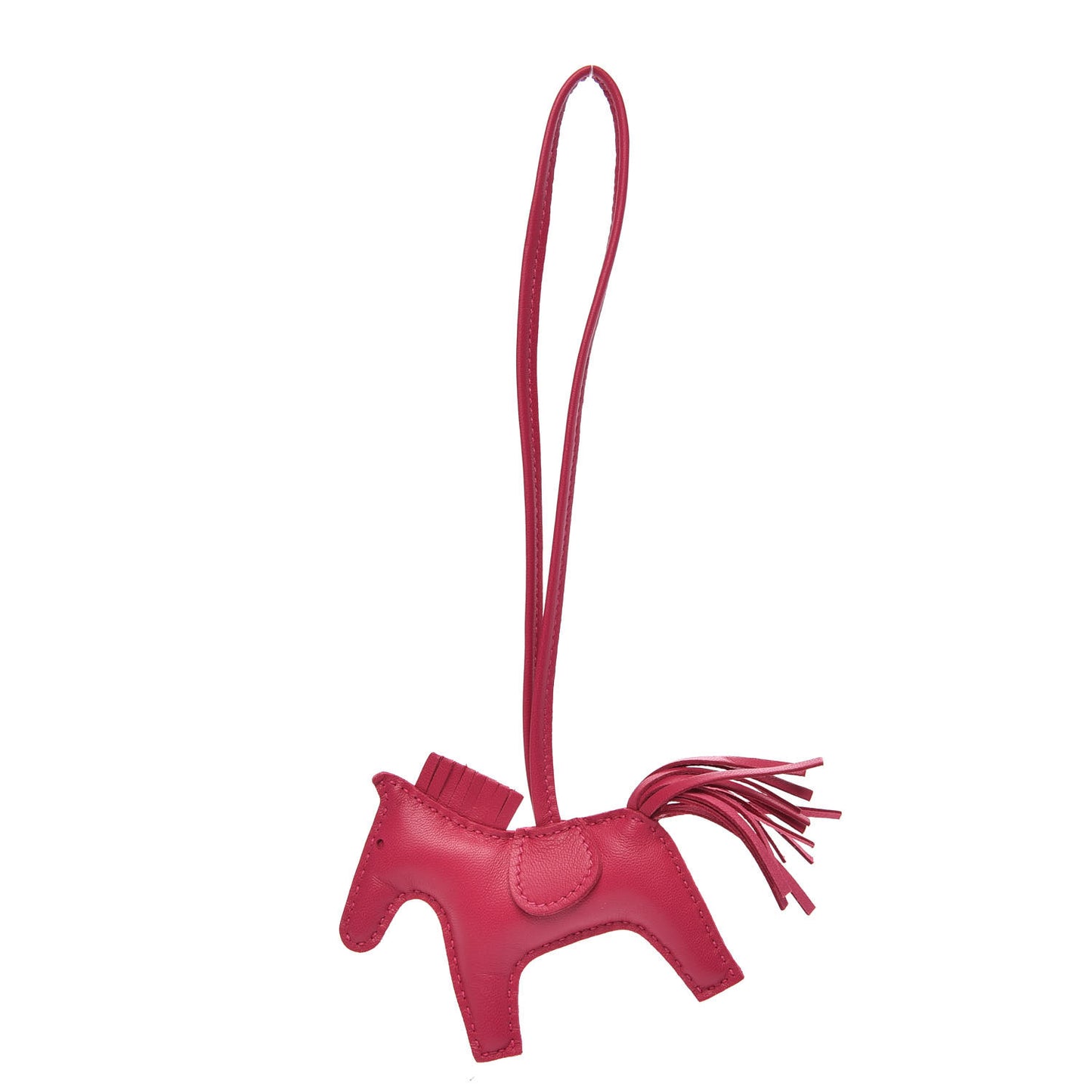 Milo Lambskin Grigri Rodeo Horse Bag Charm PM Rose Mexico