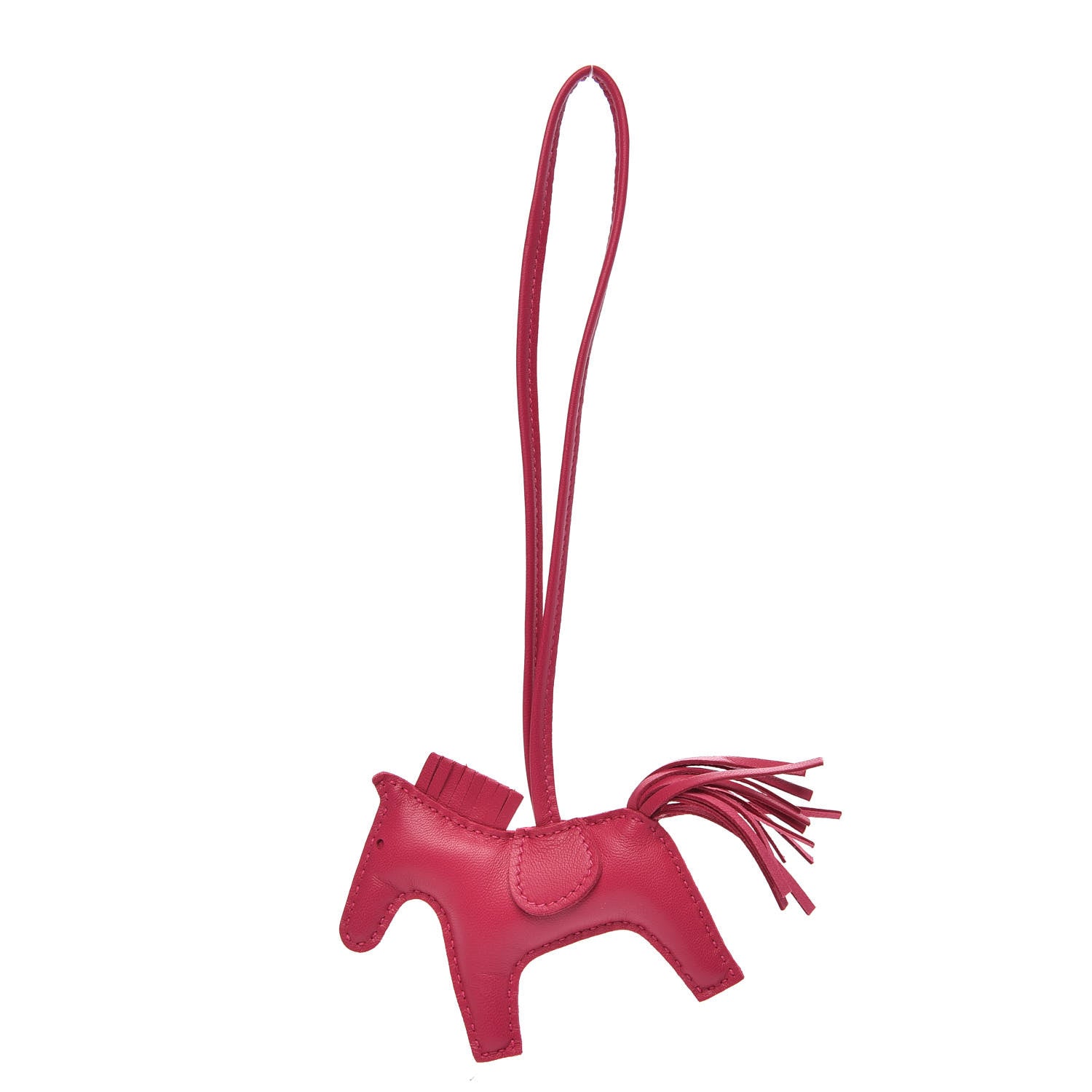 Hermes Milo Lambskin Grigri Rodeo Horse Bag Charm PM Rose Mexico 1 of 4