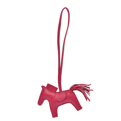 Hermes Milo Lambskin Grigri Rodeo Horse Bag Charm PM Rose Mexico 1 of 4