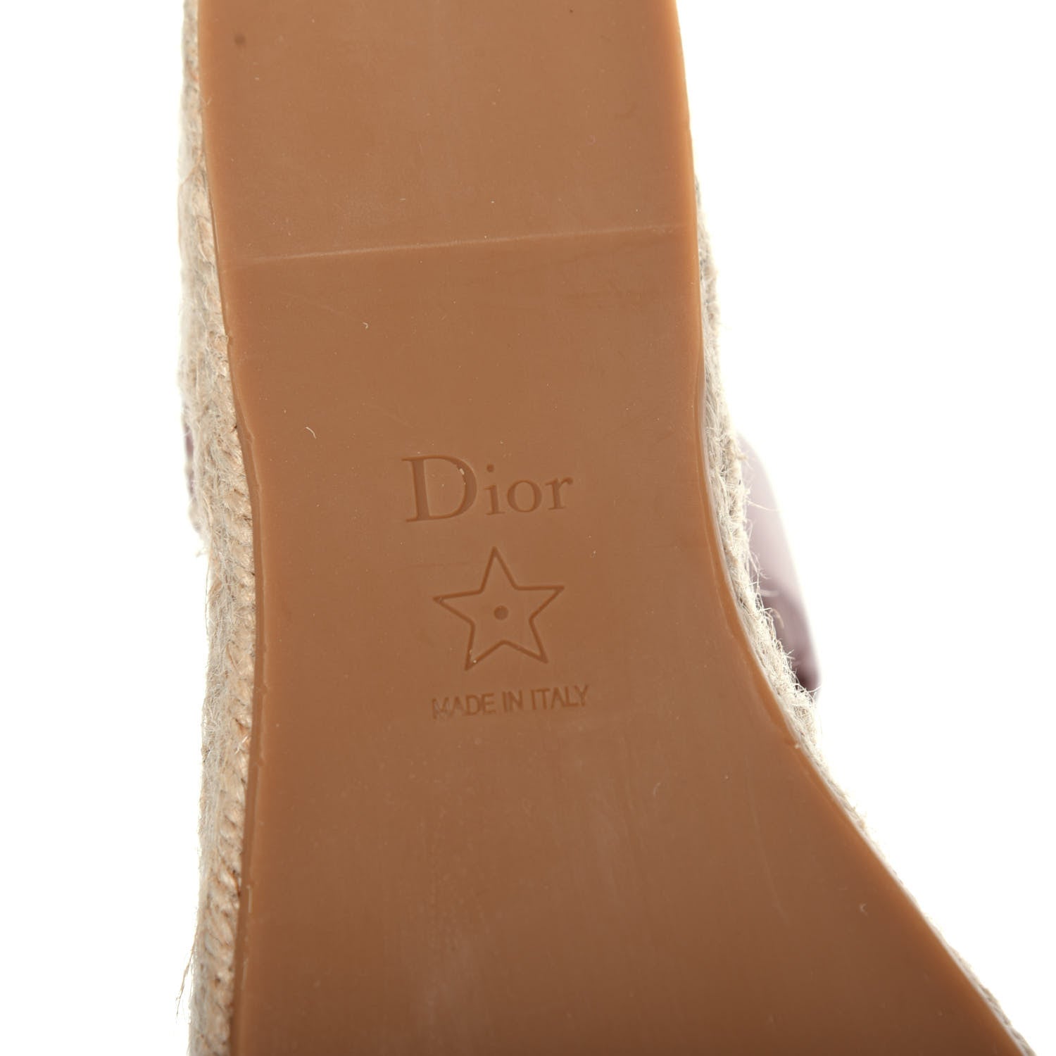 Christian Dior Calfskin D-Dior Espadrille Platform Sandals 37 Rose De Vents 9 of 10