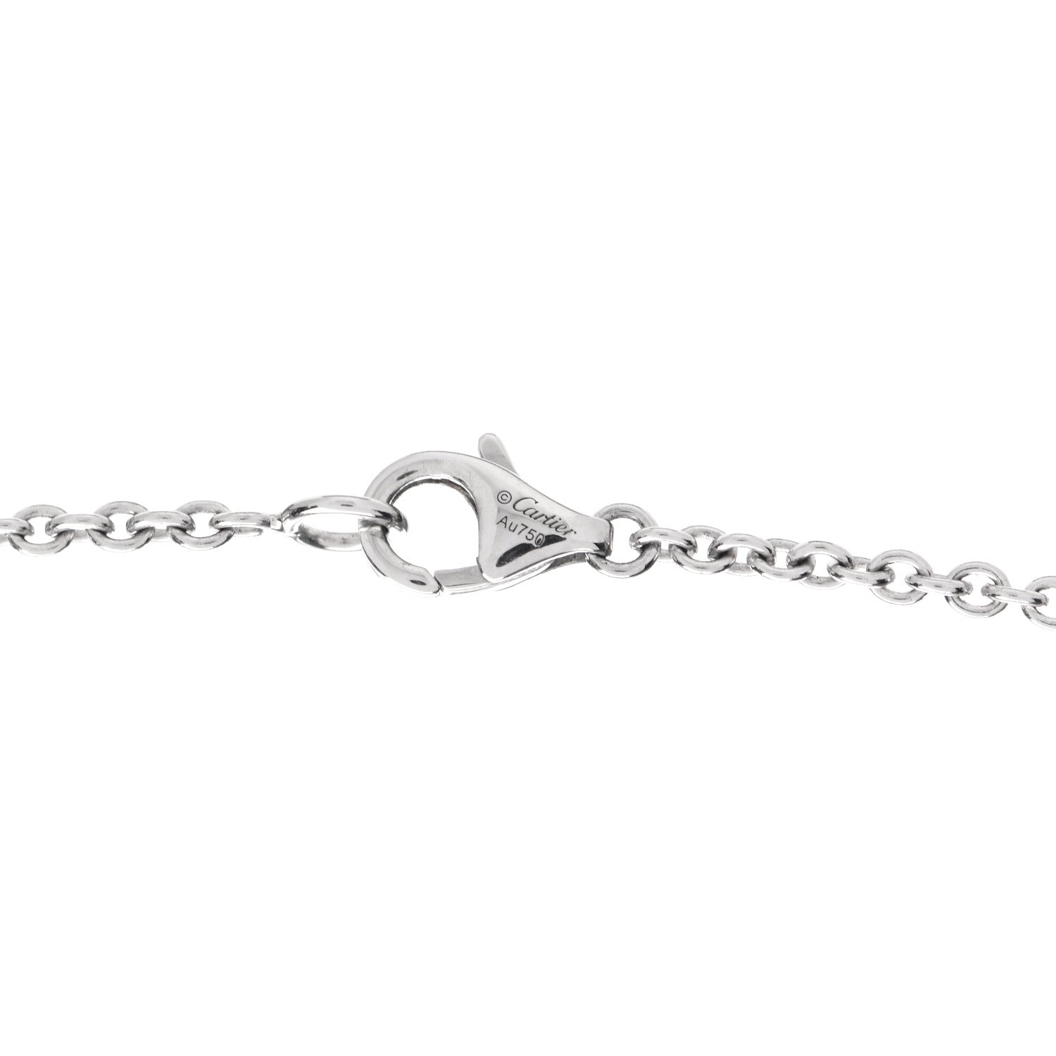 Cartier 18K White Gold Interlocking LOVE Necklace 4 of 4