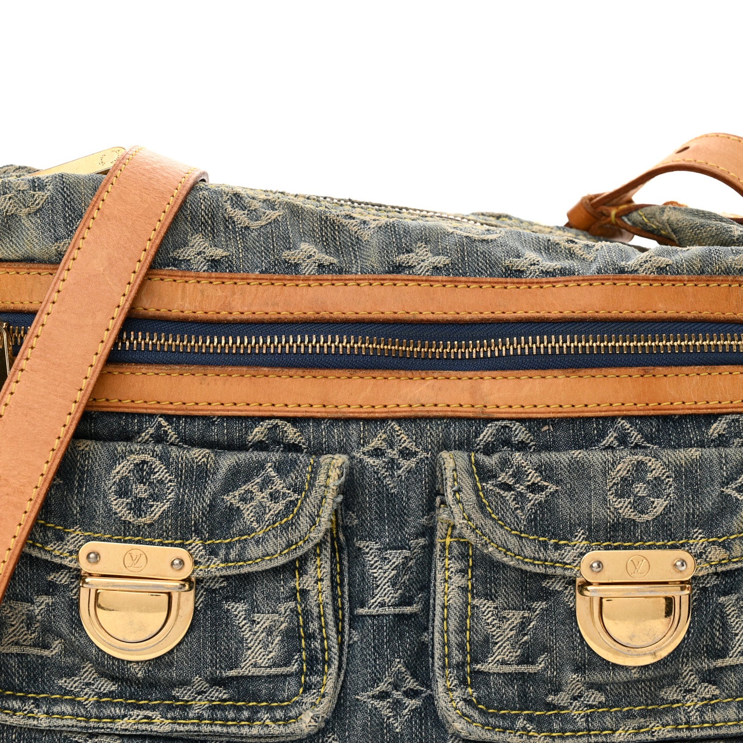 Monogram Denim Baggy PM Blue