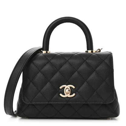 Chanel Caviar Quilted Extra Mini Coco Handle Flap Black 1 of 10