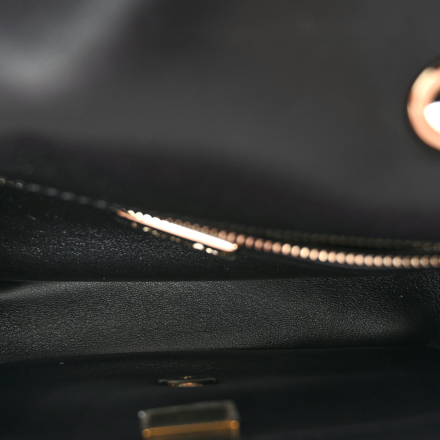 Sequin Quilted Small Single Flap Black
