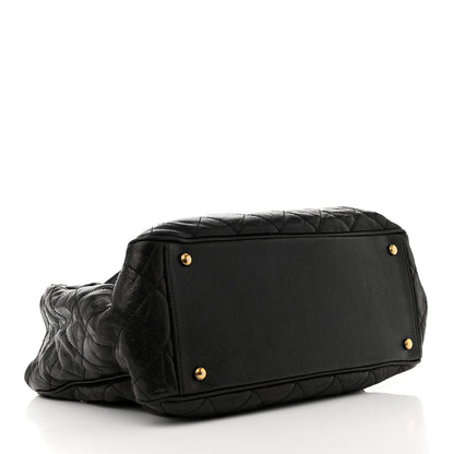 Chanel Glazed Caviar Quilted Small Shiva Tote Black 4 of 11