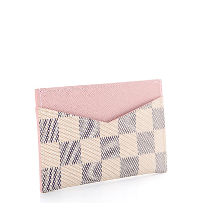 Louis Vuitton Damier Azur Daily Card Holder Rose Ballerine 2 of 7