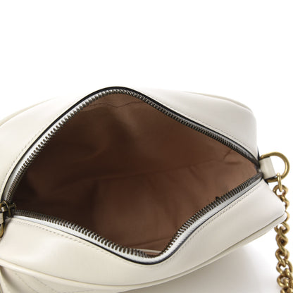 Gucci Calfskin Matelasse Small GG Marmont Chain Shoulder Bag White 5 of 10