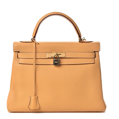 Hermes Taurillon Clemence Kelly Retourne 32 Sable 1 of 34