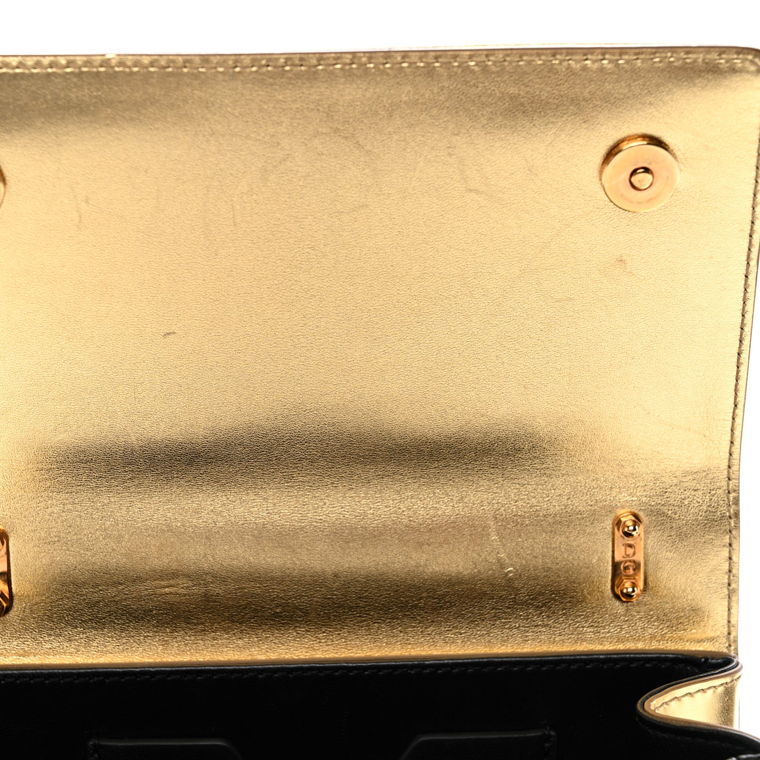 Dolce & Gabbana Metallic Calfskin DG Girls Shoulder Bag Gold 11 of 11