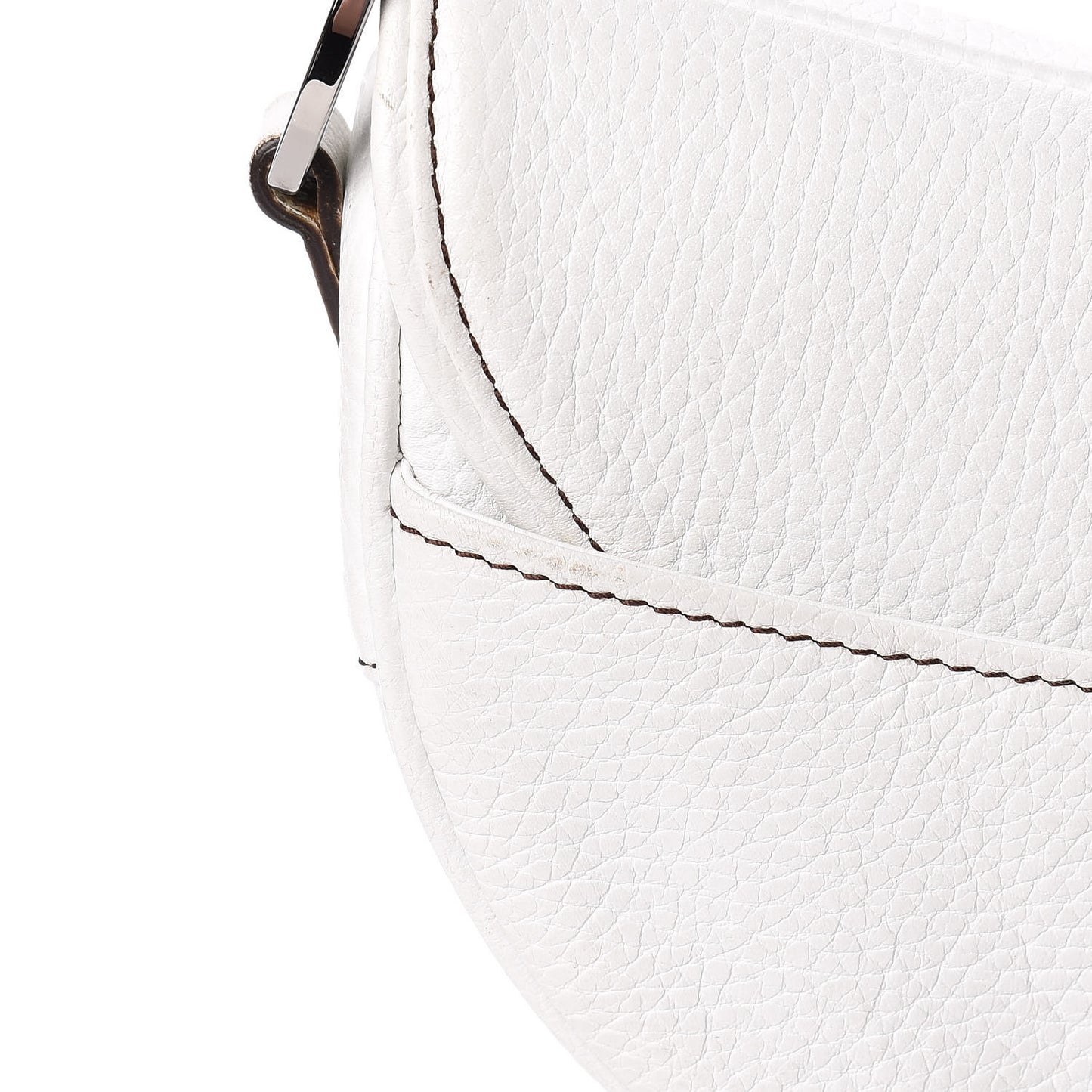 Calfskin Saddle Bag White