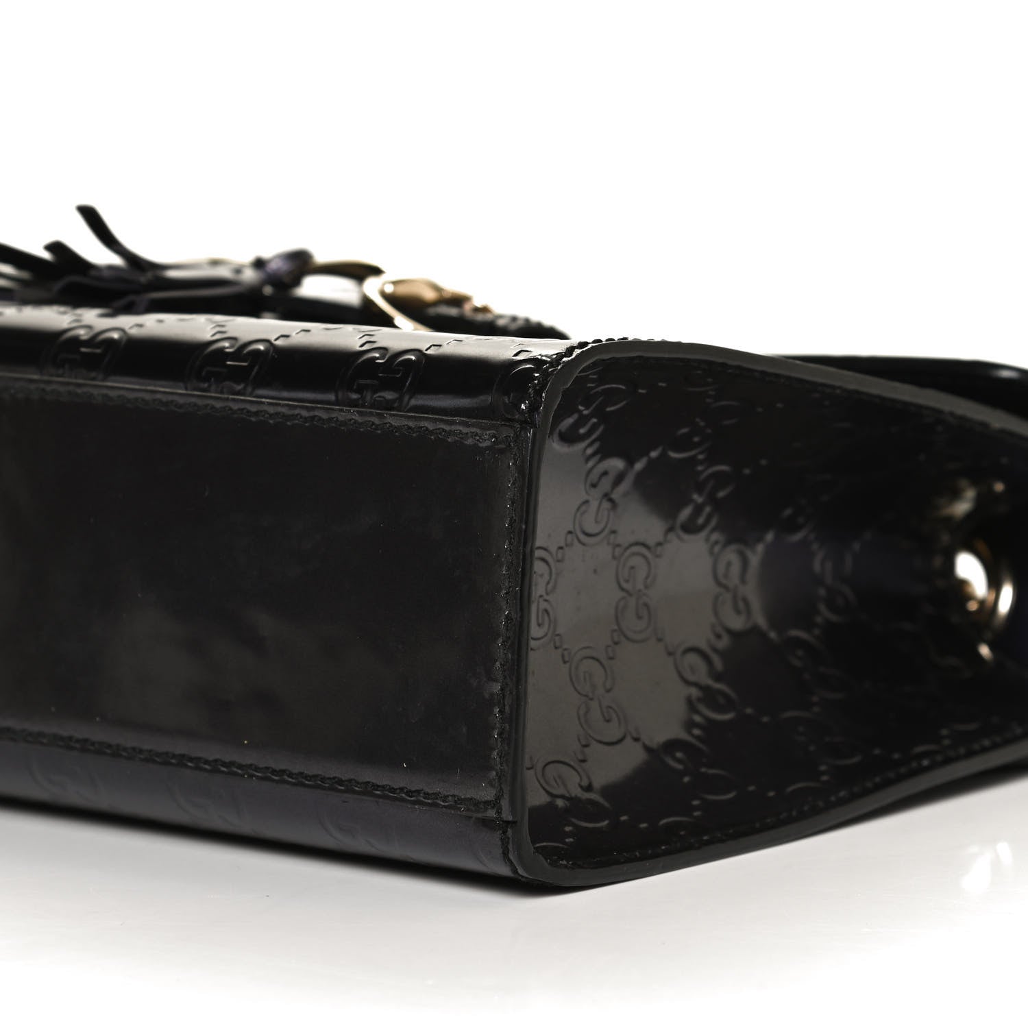 Gucci Shine Guccissima Medium Emily Chain Shoulder Bag Melanzana 11 of 14