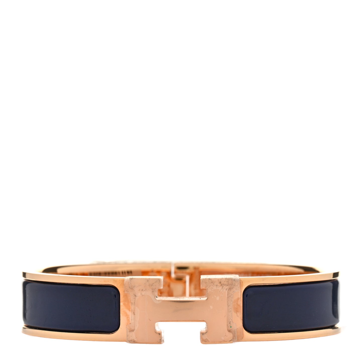 Narrow Enamel Clic Clac H Bracelet PM Bleu Abysse