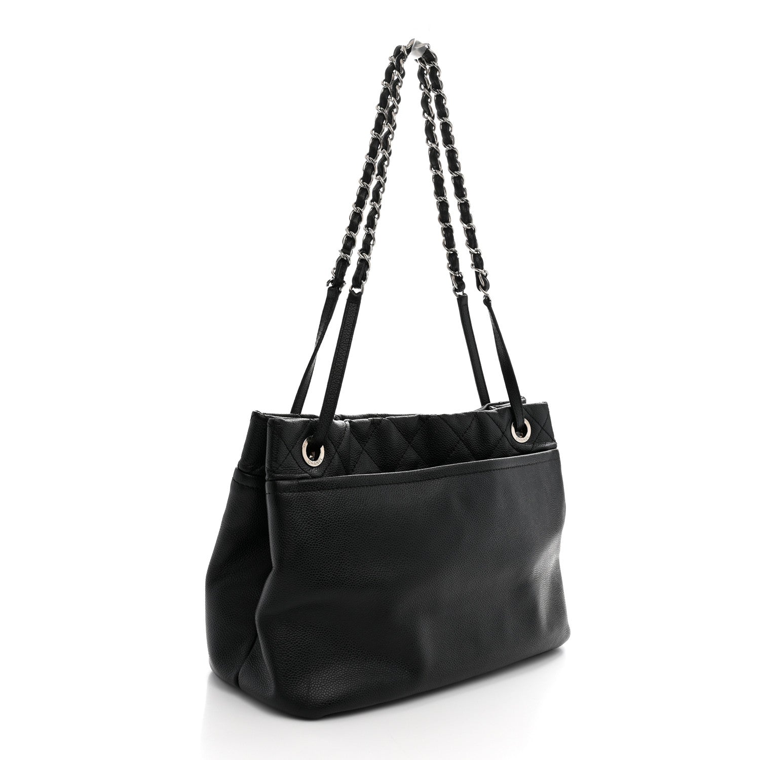 Chanel Caviar Quilted CC Timeless Soft Tote Black 3 of 12