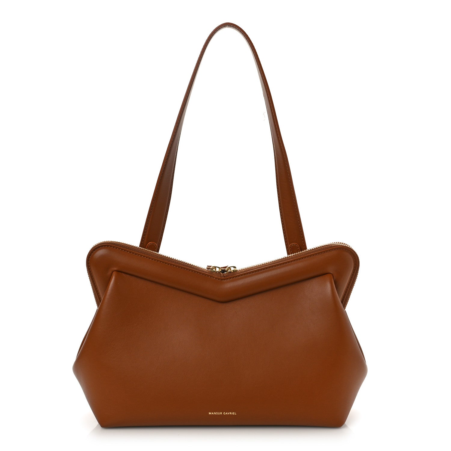 Mansur Gavriel Smooth Calfskin M Frame Bag Camel 1 of 8