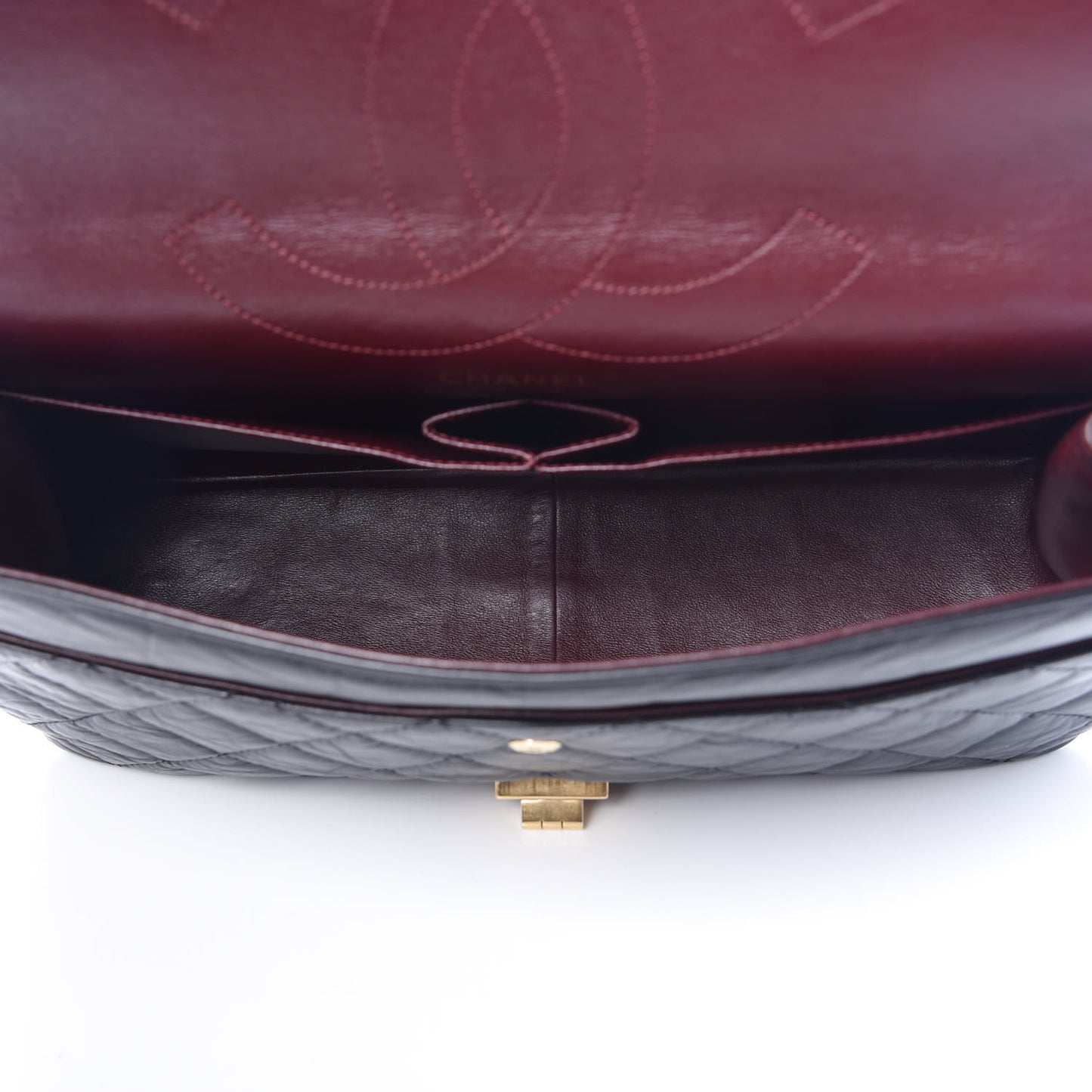 Aged Calfskin Quilted 2.55 Reissue 227 Flap Black