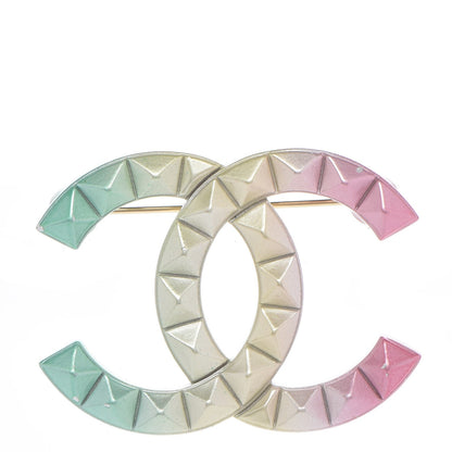 Chanel Metal Studded CC Rainbow Brooch Multicolor 1 of 9